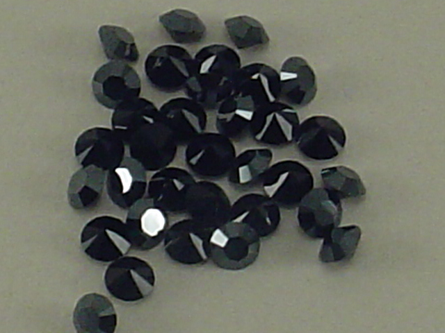 ss29 (6.14-6.2mm) 36pcs. JET HEMATITE UNFOILED POINTED BACK European Rhinestones